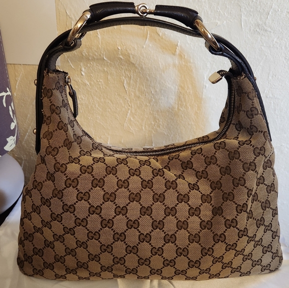 Gucci Horsebit Medium Canvas Hobo - Picture 2 of 12